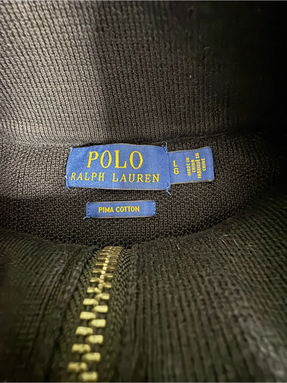 Polo by Ralph Lauren Black Half-Zip Sweater
